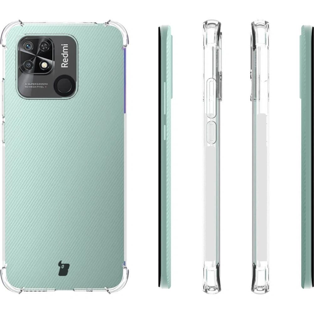Bizon Case Clear Pack Hülle + 2x Displayschutzglas + Objektivglas Xiaomi Poco C40/Redmi 10C klar - 4
