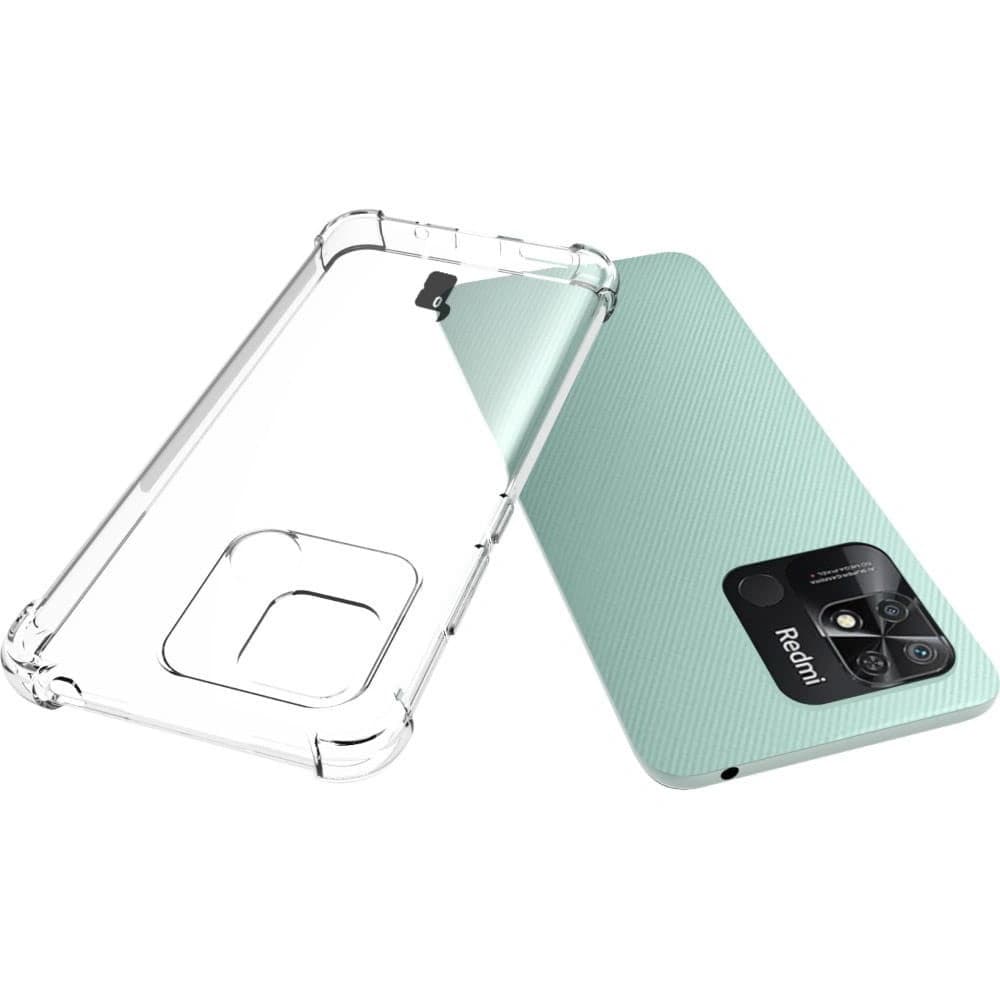 Bizon Case Clear Pack Hülle + 2x Displayschutzglas + Objektivglas Xiaomi Poco C40/Redmi 10C klar - 5