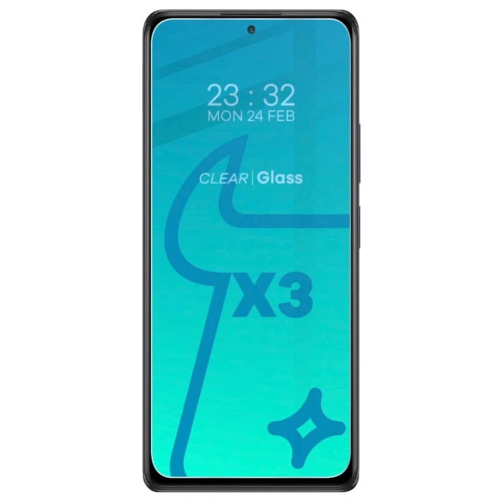 Bizon Glas Klar gehärtetes Glas - 3 Stück. + Linsenglas Redmi Note 10 Pro - 3