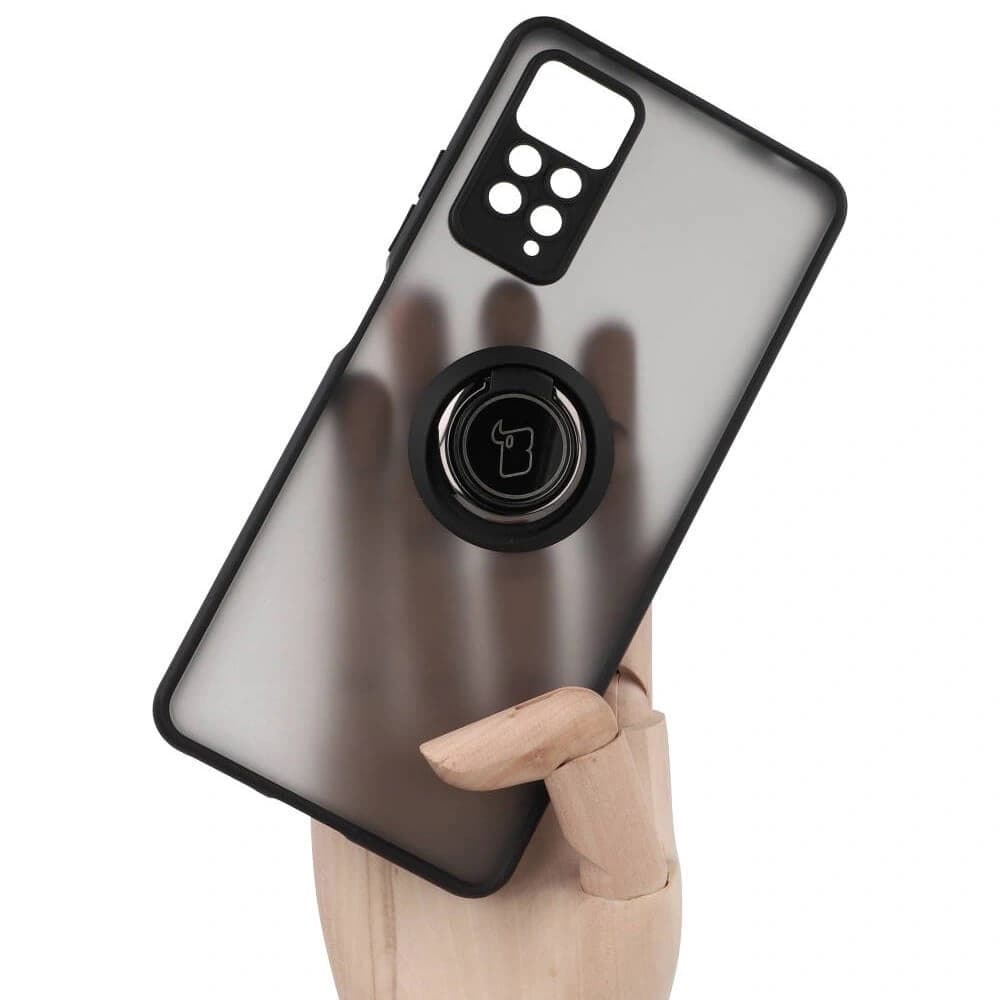 Bizon Case Hybrid Ring Xiaomi Redmi Note 11 Pro / Pro 5G smoky with a black frame - 6