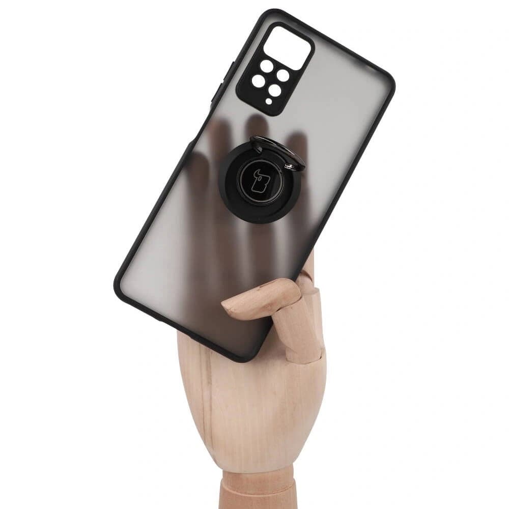 Bizon Case Hybrid Ring Xiaomi Redmi Note 11 Pro / Pro 5G smoky with a black frame - 7