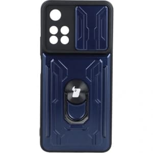 Bizon Case Camshield Kartensteckplatz Ring Xiaomi Redmi Note 11 Pro+ 5G marineblau