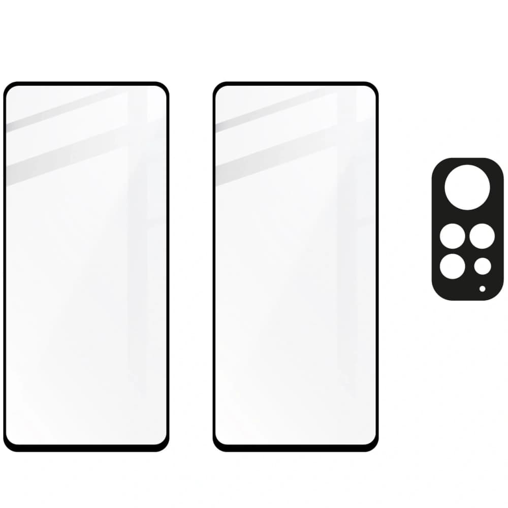 Bizon Glass Edge tempered glass - [2 PACK] + lens protection Redmi Note 11s 4G black - 5