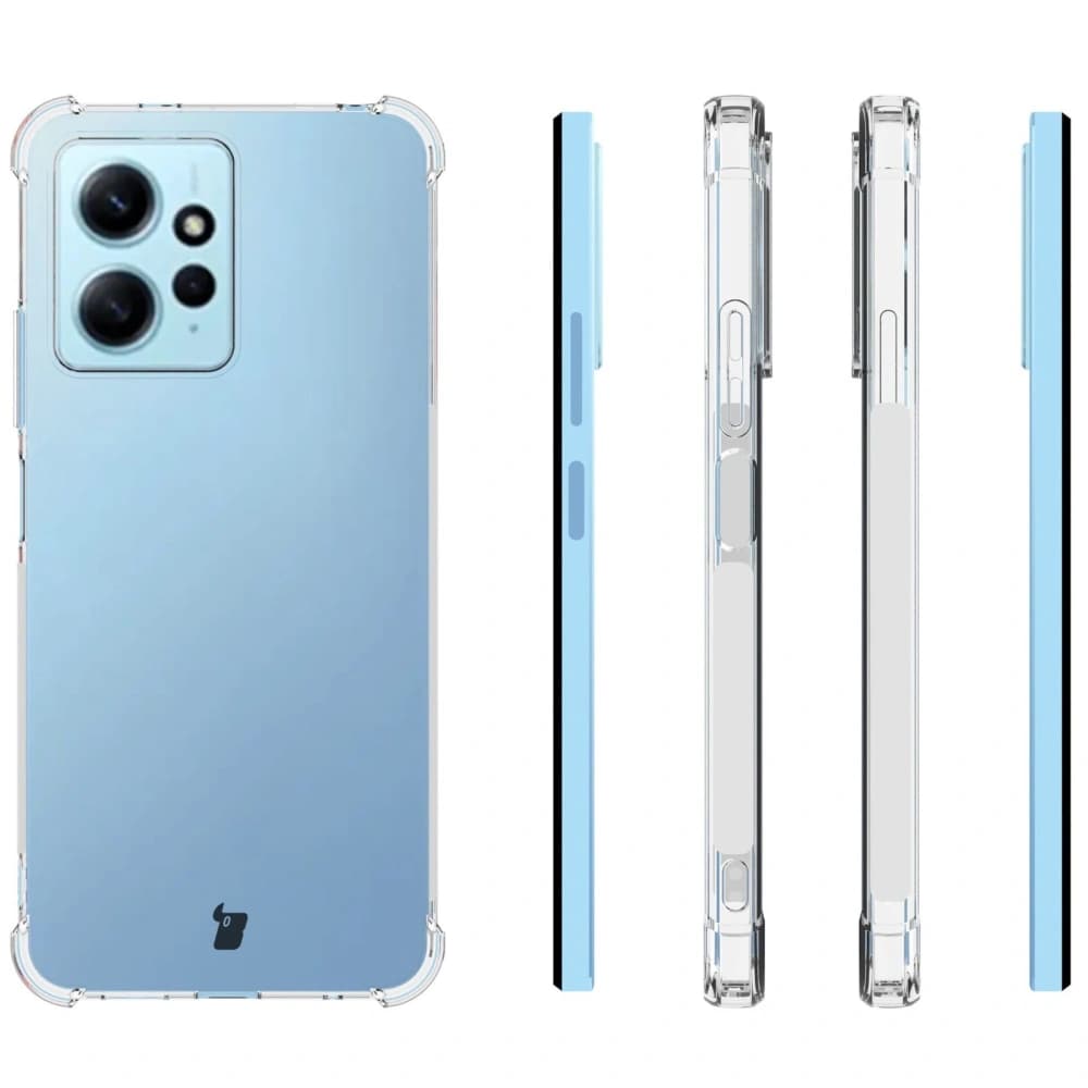 Bizon Case Clear Pack Hülle + 2x Bildschirmglas + Linsenglas Xiaomi Redmi Note 12 4G klar - 4