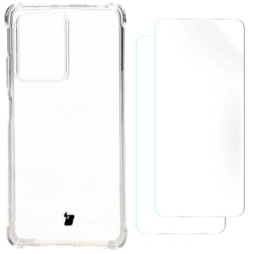 Bizon Case Clear Pack case + 2x screen film Xiaomi POCO X5 Pro / Redmi Note 12 Pro 5G clear