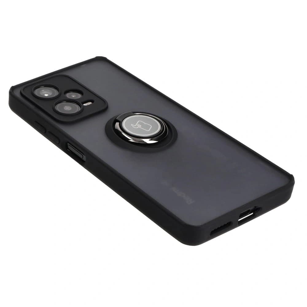 Bizon Case Hybrid Ring Xiaomi Redmi Note 12 Pro+ 5G smoky with a black frame - 4