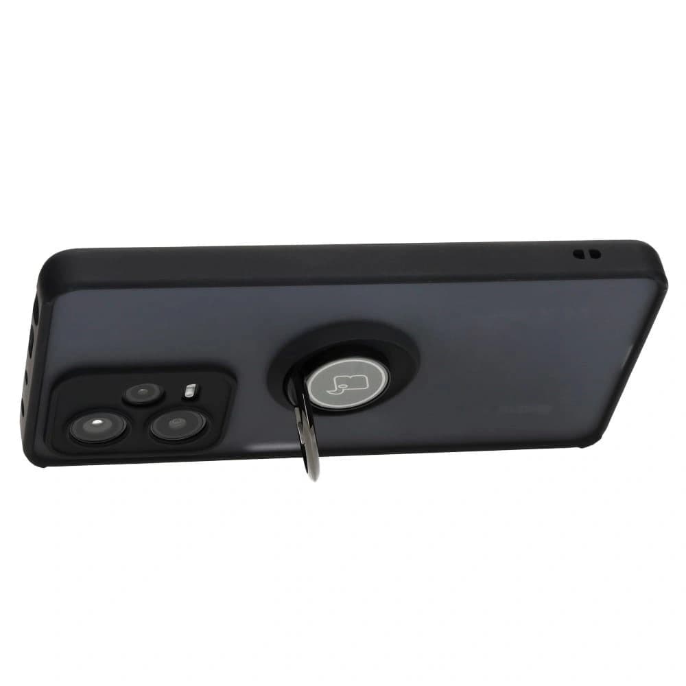 Bizon Case Hybrid Ring Xiaomi Redmi Note 12 Pro+ 5G smoky with a black frame - 5