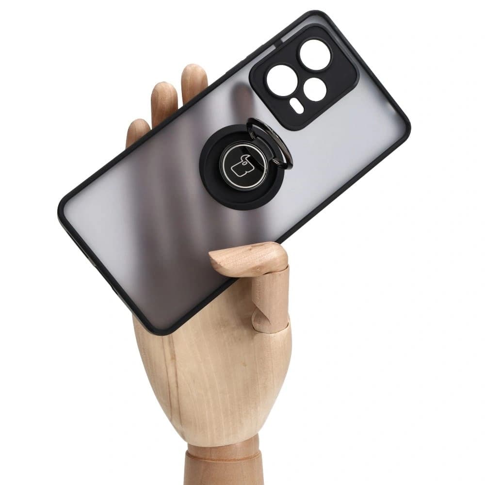 Bizon Case Hybrid Ring Xiaomi Redmi Note 12 Pro+ 5G smoky with a black frame - 7