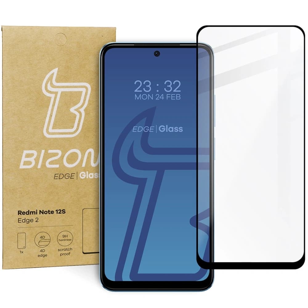 Bizon Glass Edge 2 Xiaomi Redmi Note 12S schwarz - 1