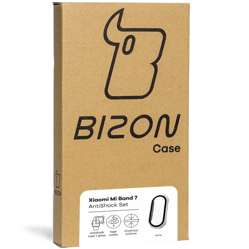 Bizon Case AntiShock Set Xiaomi Mi Band 7 weiß - 6
