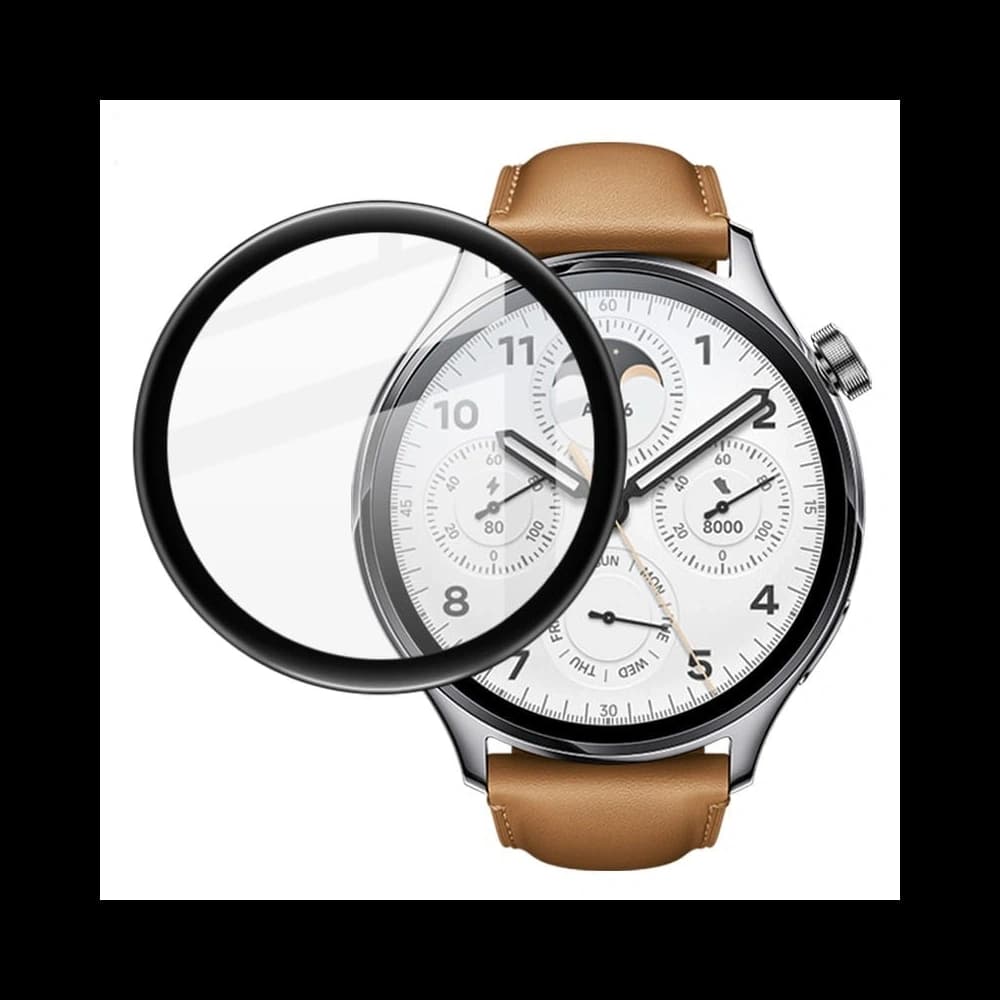 Bizon Glass Watch Edge Hybrid Xiaomi Uhr S1 Pro schwarz - 2