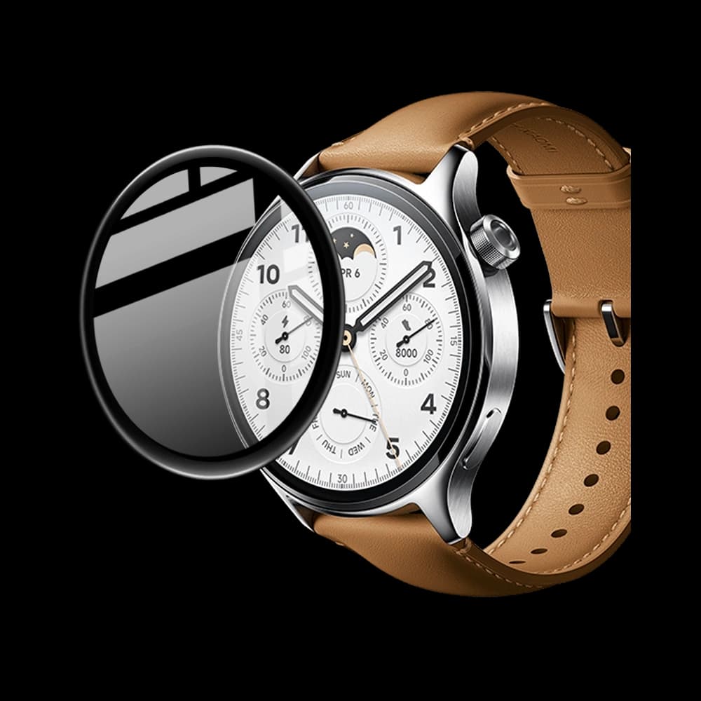 Bizon Glass Watch Edge Hybrid Xiaomi Uhr S1 Pro schwarz - 3