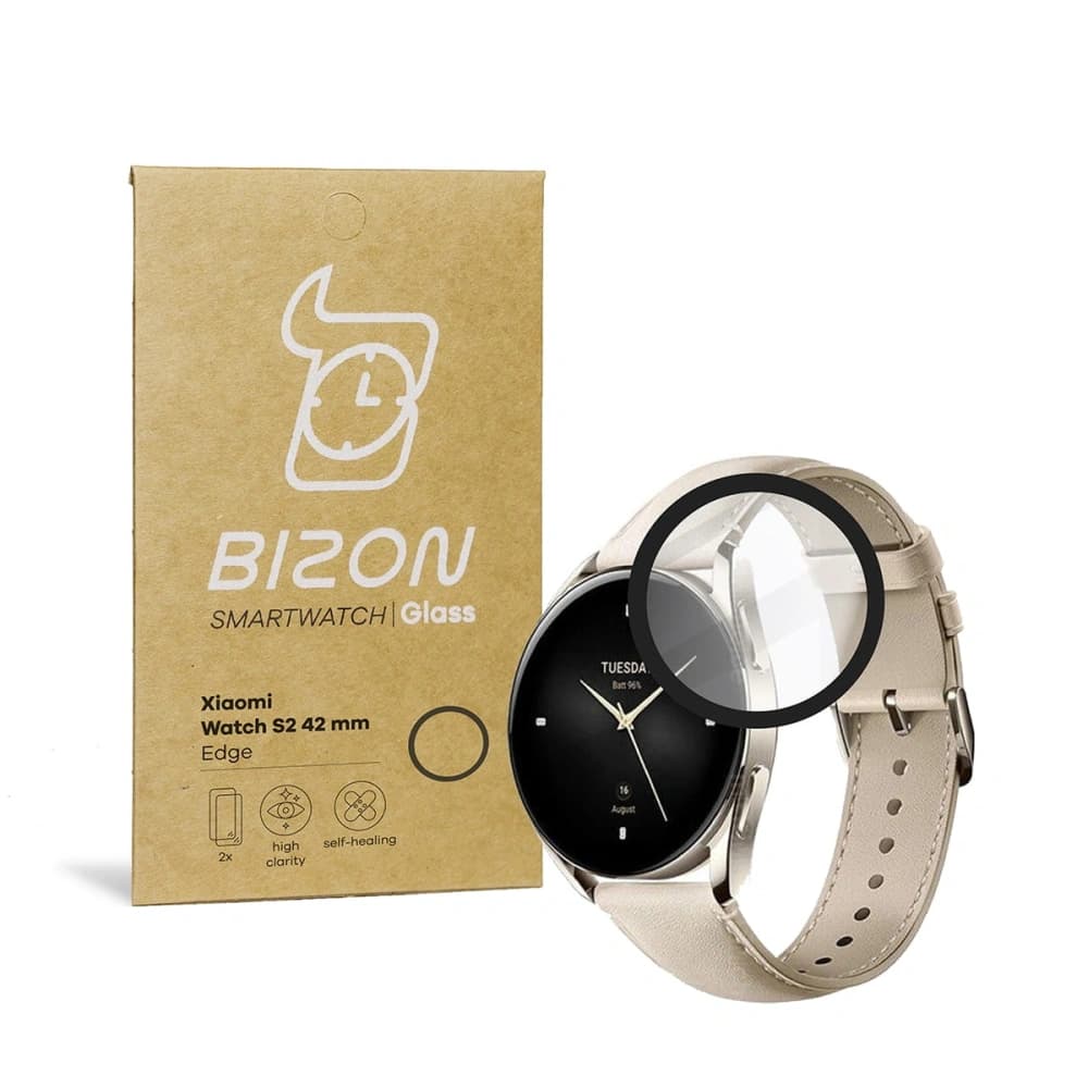 Bizon Glass Edge Xiaomi Watch S2 42 mm black - 1