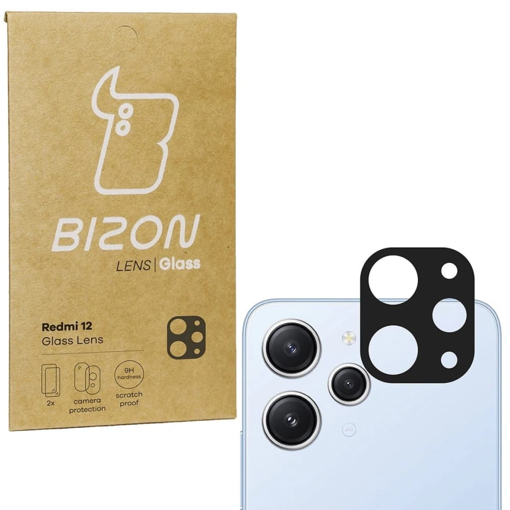 Bizon-Glaslinse Redmi 12 [2 PACK] - 1