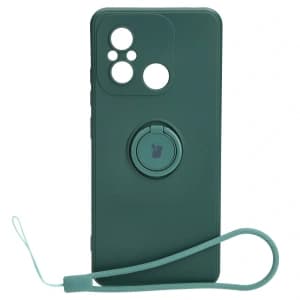 Bizon Case Silikonring Sq Xiaomi Redmi 12C dunkelgrün