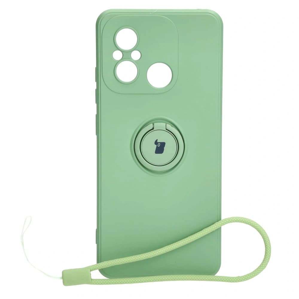 Bizon Case Silicone Ring Sq Xiaomi Redmi 12C light green - 1