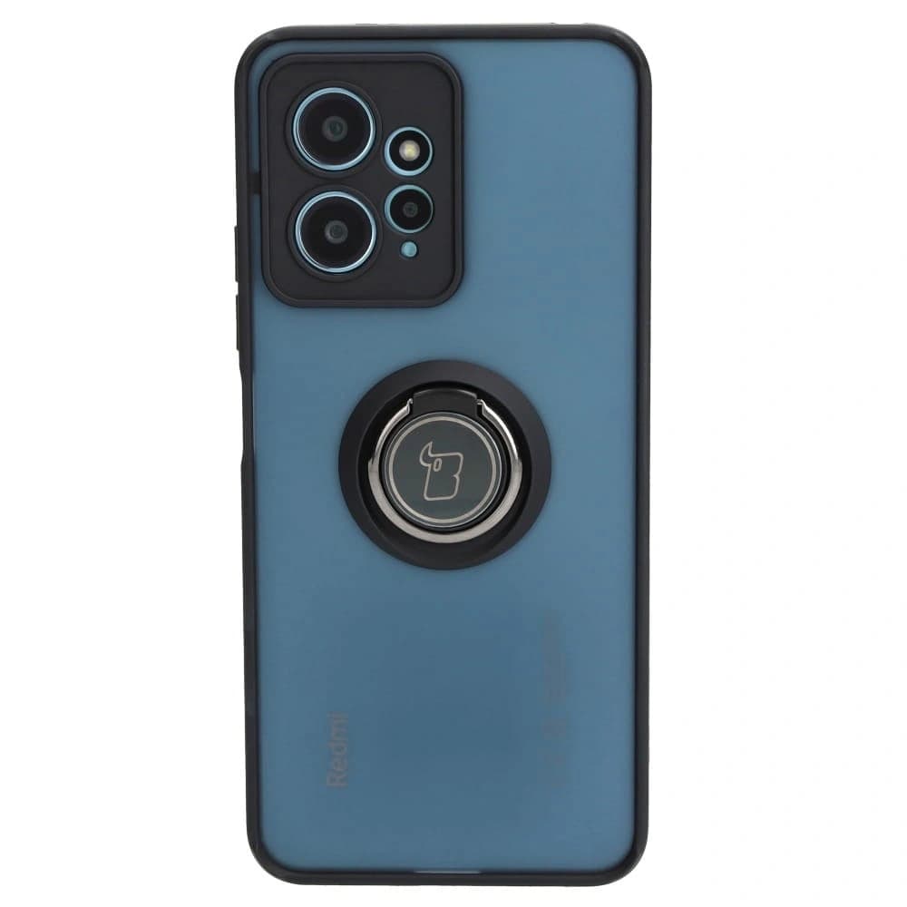 Bizon Case Hybrid Ring Xiaomi Redmi Note 12 4G rauchig mit einem schwarzen Rahmen - 2