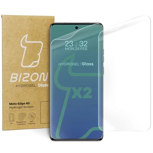 Bizon Glass Hydrogel Motorola Edge 40 [2 PACK]