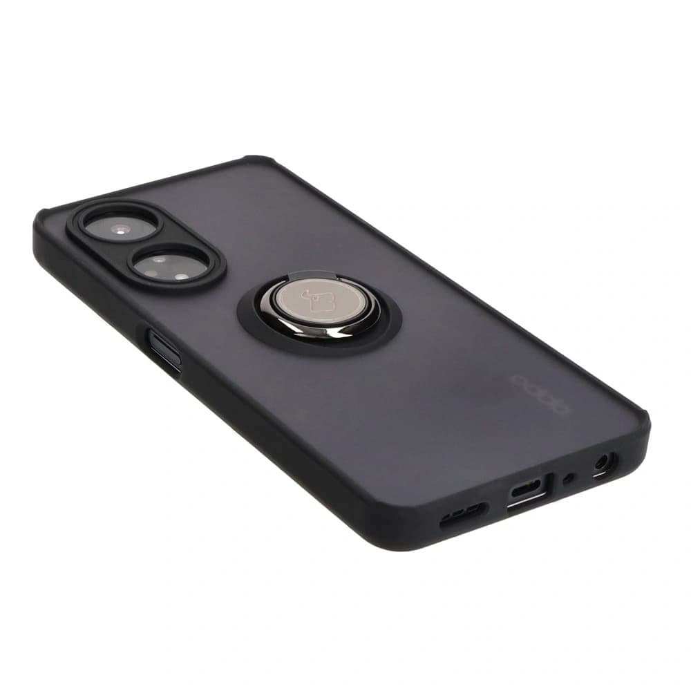 Bizon Case Hybrid Ring Oppo A98 5G rauchig mit einem schwarzen Rahmen - 4