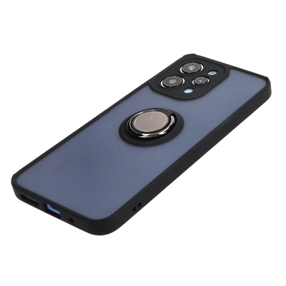 Bizon Case Hybrid Ring Xiaomi Redmi 12 rauchig mit einem schwarzen Rahmen - 3