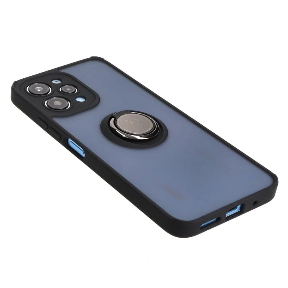 Bizon Case Hybrid Ring Xiaomi Redmi 12 rauchig mit einem schwarzen Rahmen - 4