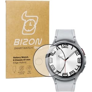 Bizon Glas Uhr Edge Hybrid Samsung Galaxy Watch 6 Classic 47 mm schwarz