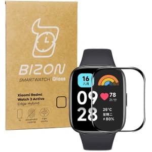 Bizon Glas Uhr Edge Hybrid Redmi Uhr 3 Aktiv schwarz