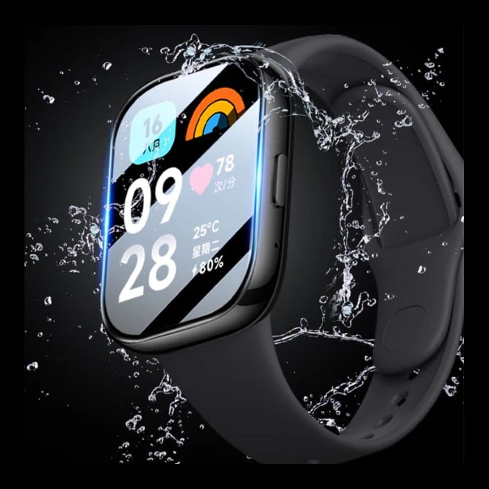 Bizon Glas Uhr Edge Hybrid Redmi Uhr 3 Aktiv schwarz - 4