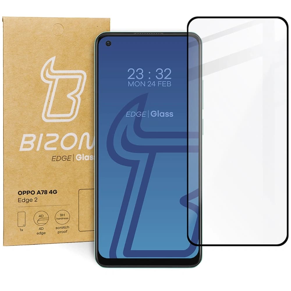 Bizon Glass Edge 2 Oppo A78 4G black - 1