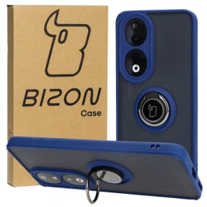 Bizon Case Hybrid Ring Honor 90 rauchig mit einem marineblauen Rahmen