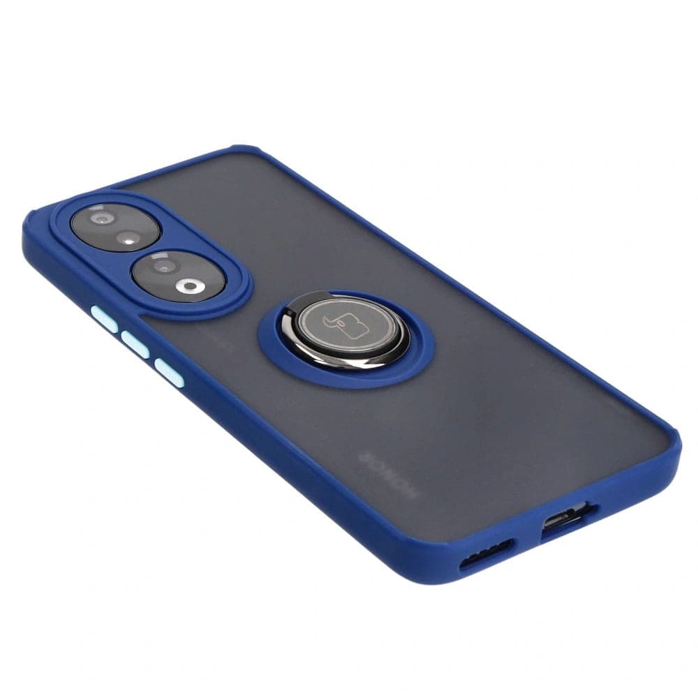 Bizon Case Hybrid Ring Honor 90 rauchig mit einem marineblauen Rahmen - 4