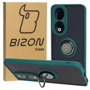 Bizon Case Hybrid Ring Honor 90 rauchig mit einem dunkelgrünen Rahmen