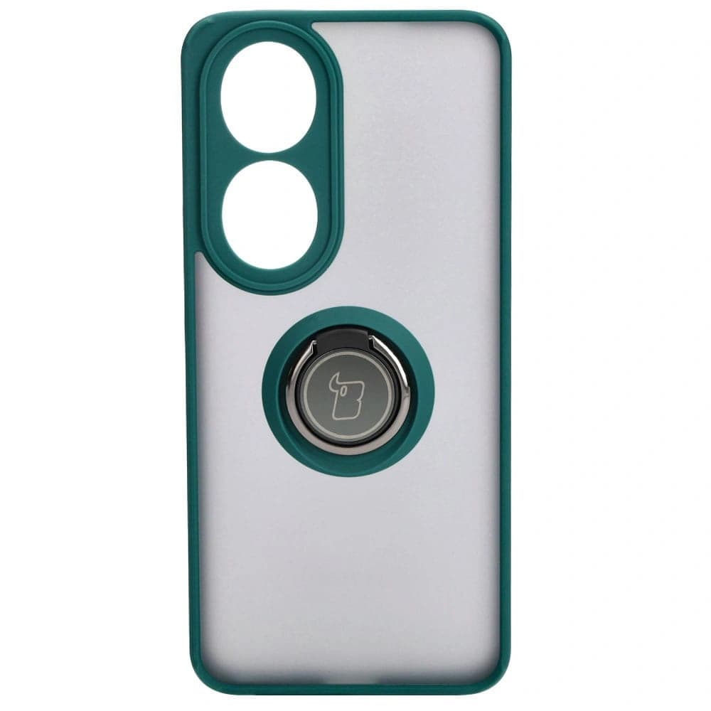 Bizon Case Hybrid Ring Honor 90 smoky with a dark green frame - 2