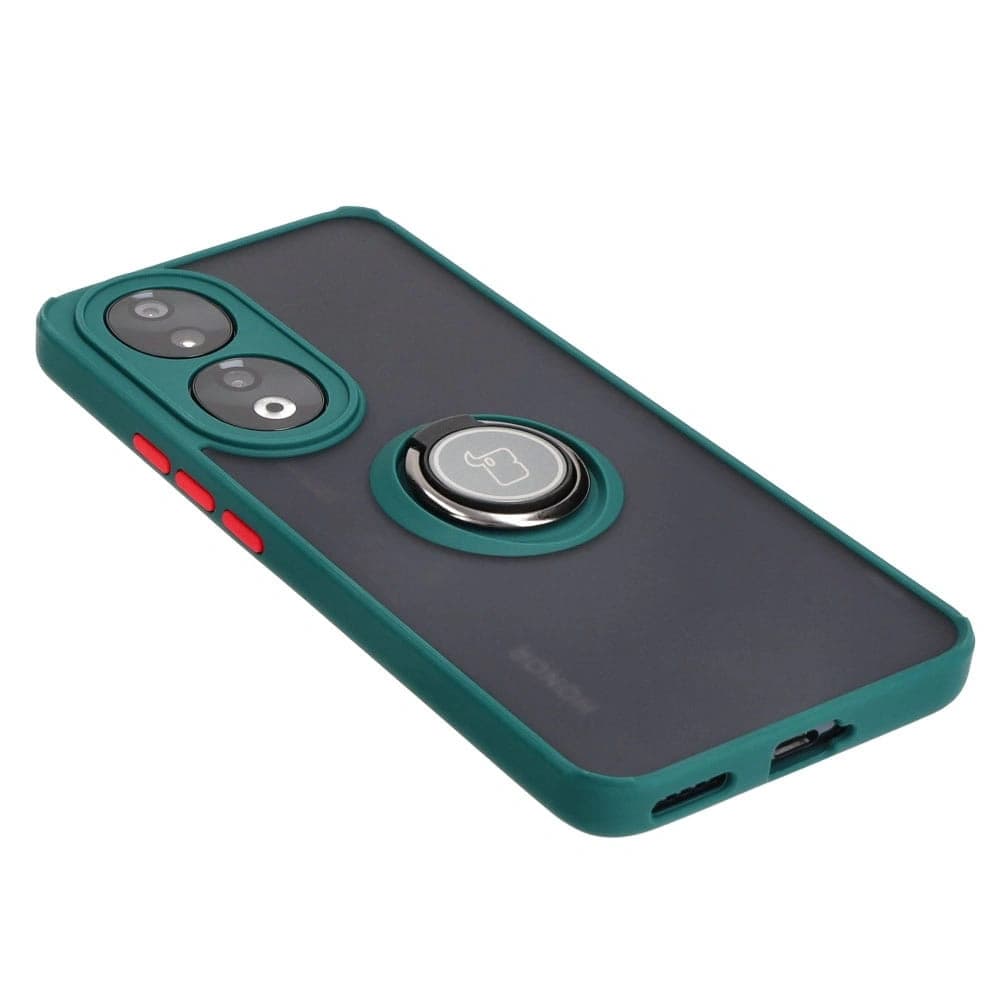 Bizon Case Hybrid Ring Honor 90 smoky with a dark green frame - 4