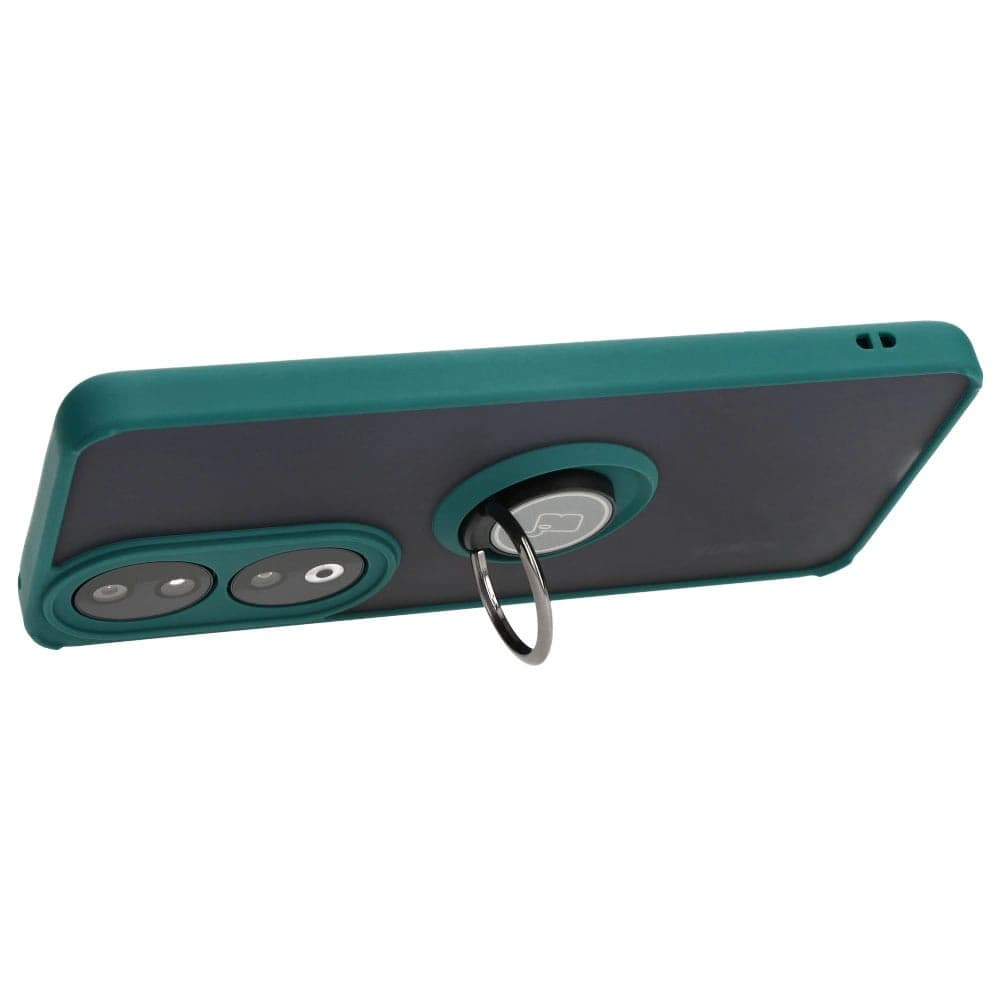 Bizon Case Hybrid Ring Honor 90 smoky with a dark green frame - 5