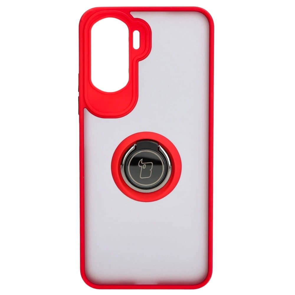 Bizon Case Hybrid Ring Honor 90 Lite smoky with a red frame - 2