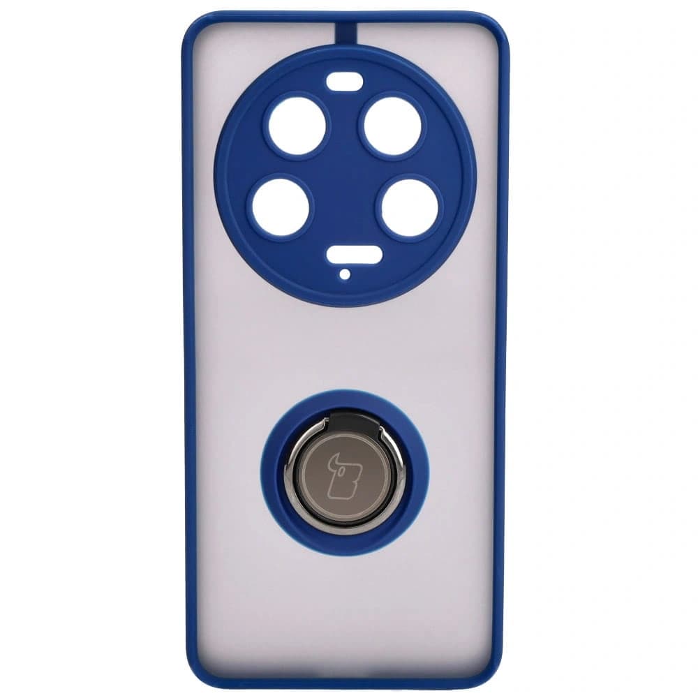 Bizon Case Hybrid Ring Xiaomi 13 Ultra smoky with a navy blue frame - 2