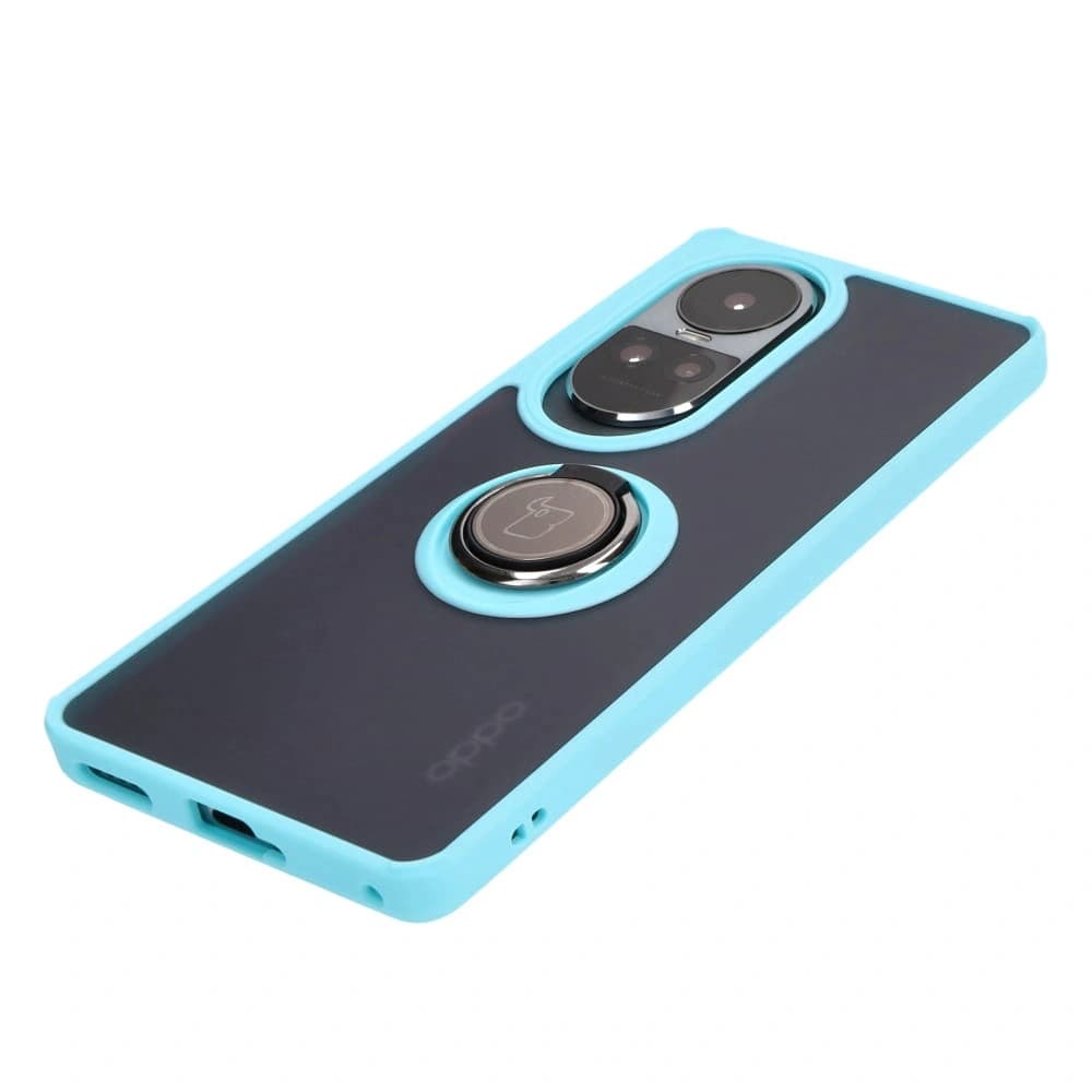 Bizon Case Hybrid Ring Oppo Reno10 / 10 Pro rauchig mit einem hellblauen Rahmen - 3