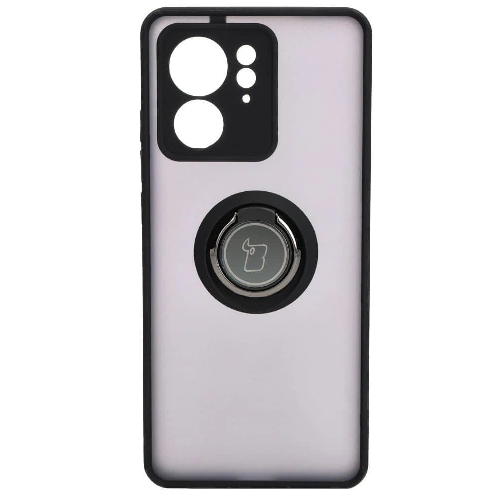 Bizon Case Hybrid Ring Motorola Edge 40 rauchig mit einem schwarzen Rahmen - 2