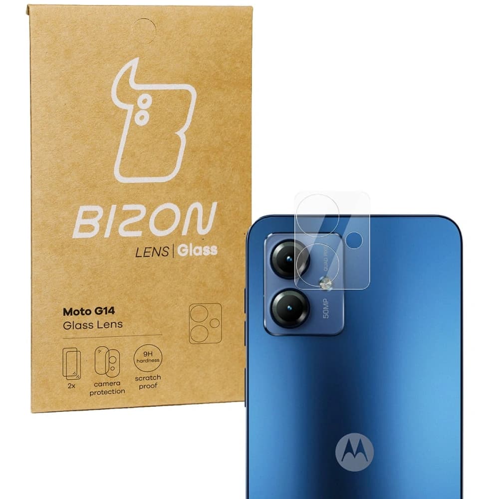 Bizon Glass Lens Moto G14 [2 PACK] - 1