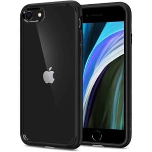 Spigen Apple Tasche Ultra Hybrid iPhone SE 2022/SE 2020/8/7 Schwarz