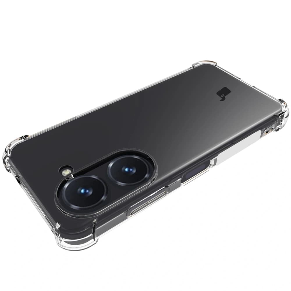 Bizon Case Clear Pack Hülle + 2x Displayschutzglas + Linsenschutzglas für Asus Zenfone 10 klar - 6