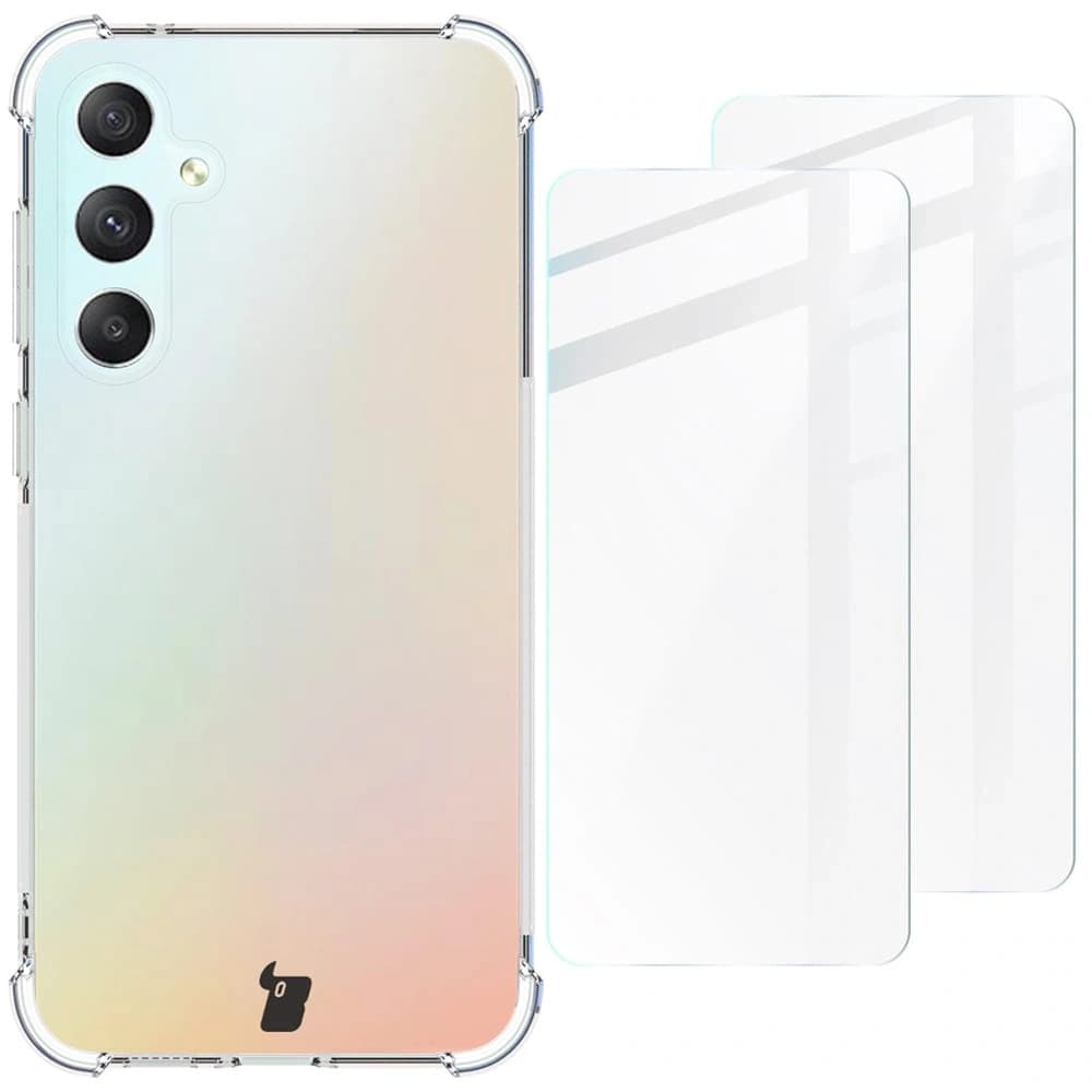 Bizon Case Clear Pack Hülle + 2x Bildschirmglas Samsung Galaxy S23 FE klar - 2