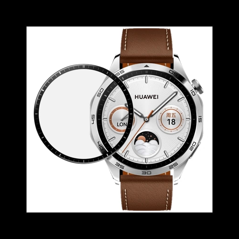 Bizon Glass Watch Edge Hybrid Huawei Uhr GT 4 46 mm schwarz - 2