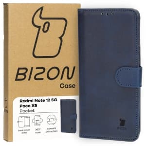 Bizon Case Pocket Xiaomi Redmi Note 12 5G / Xiaomi Poco X5 navy blue