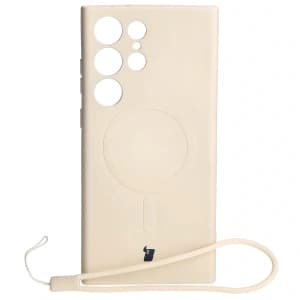 Bizon Case Silicone Magnetic Samsung Galaxy S23 Ultra beige