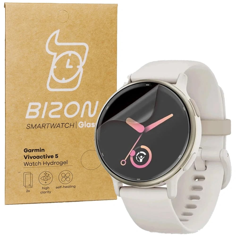 Bizon Glass Watch Hydrogel Garmin Vivoactive 5 [2 PACK] - 1
