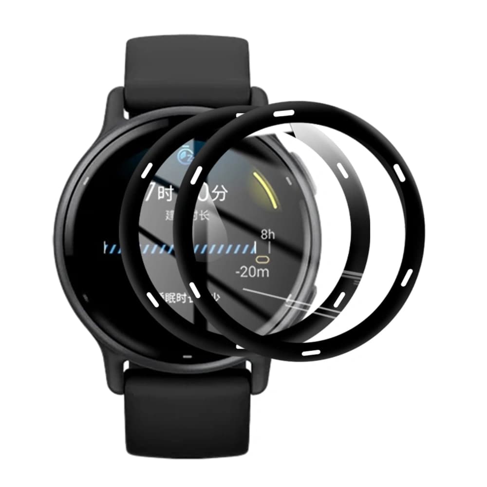 Bizon Glas Uhr Edge Hybrid Garmin Vivoactive 5 schwarz - 3