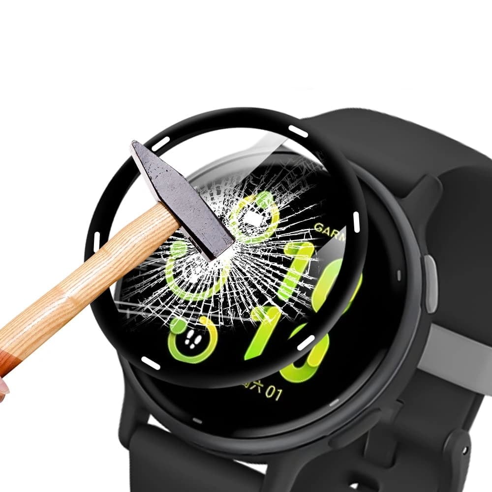 Bizon Glas Uhr Edge Hybrid Garmin Vivoactive 5 schwarz - 5