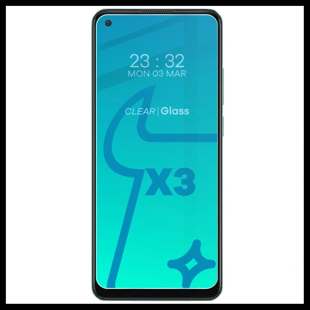 BIZON Clear 3x Bildschirmglas + Kameraglas für Oppo A78 4G - 4